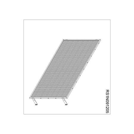 Beastwire By Spaceguard Pallet Rack Safety Back Panel, 108"Wx60"H W/12" Offset Drop-In Brckts RS1N091205